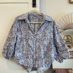 Free People Floral Blouse